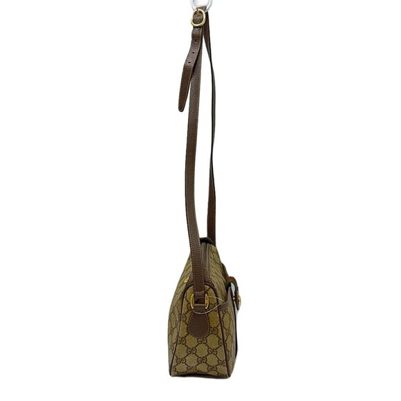 GUCCI Old Gucci/GG Plus/GG Supreme Khaki Dark Brown Multi PVC - 297-031725 - Picture 3 of 10